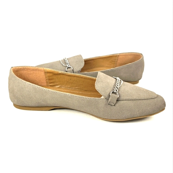 Report Papaya Gray, Slip On, Square Toe, Chain Detail Loafers. Women's Size 7.5W - Picture 3 of 11